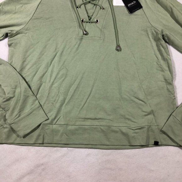 NEW Peach Womens XL Shafer Hoodie Top Bamboo UV P1481 Green NWT $89 - Picture 3 of 11